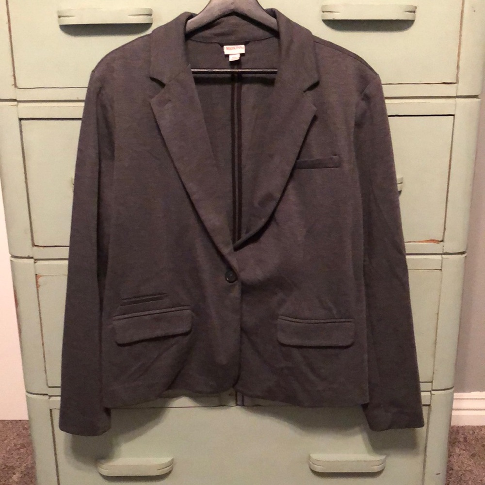 Merona gray one button blazer size XXL